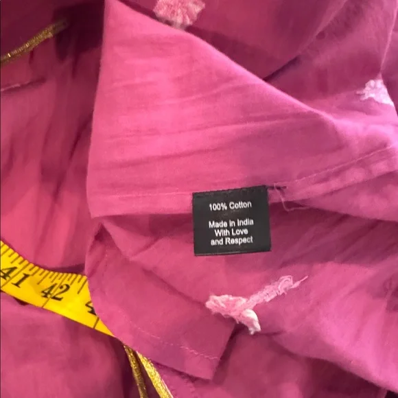 Zindagi Limited Edition pink dress with embroidered palmshas gold trimmings Dresses